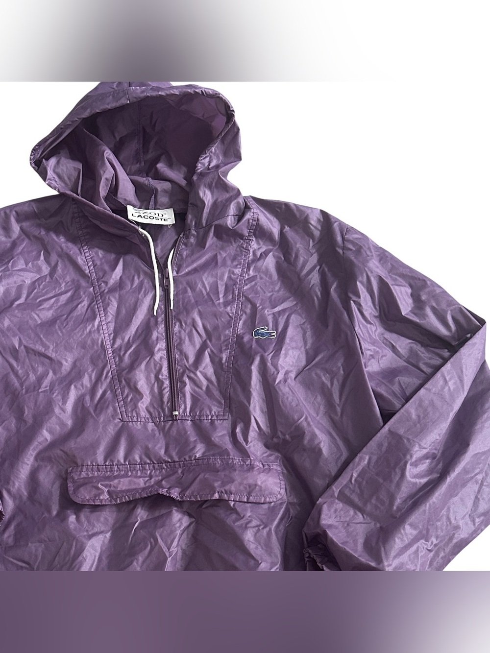 Izod Lacoste Vintage Pullover 1/2 Zip Windbreaker Jacket Men’s Large